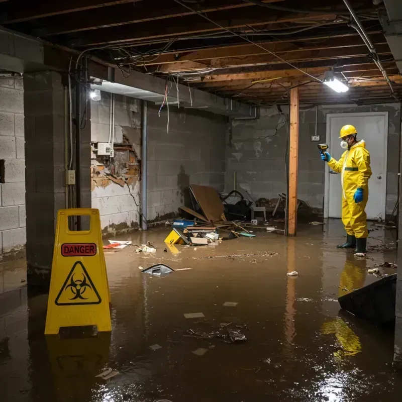 Flooded Basement Electrical Hazard in Batesville, TX Property